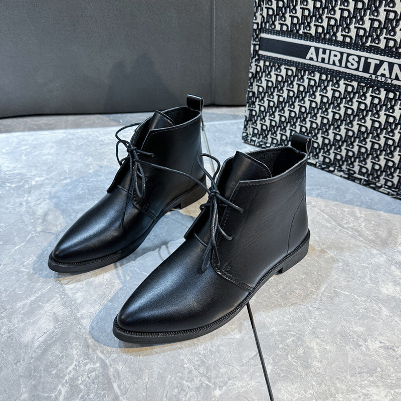 Damen elegante Stiefeletten mit spitzem Zehenbereich und hochwertigem R&B