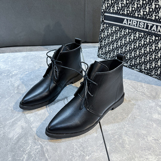 Damen elegante Stiefeletten mit spitzem Zehenbereich und hochwertigem R&B