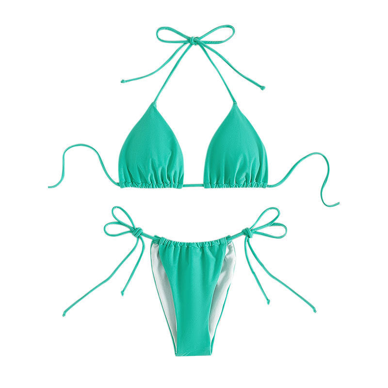 Damen Triangel-Bikini mit raffinierten Knotendetails
