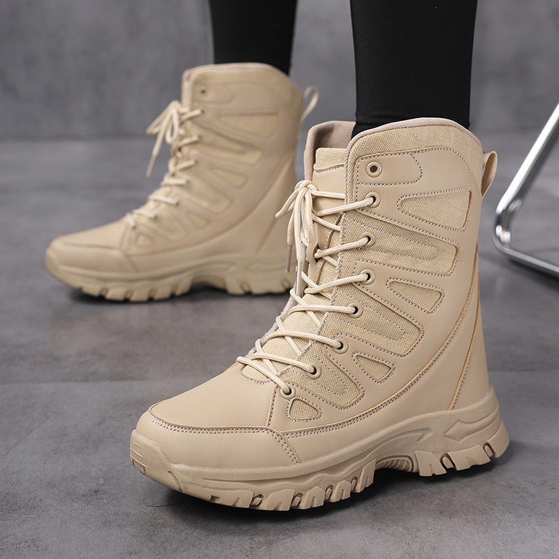 Damen Sportliche Winterstiefel mit hohem Schaft und rutschfester Sohle