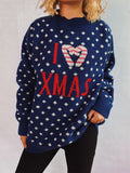 Damen Strickpullover mit festlichem Weihnachtsdesign und lockerer Passform R&B