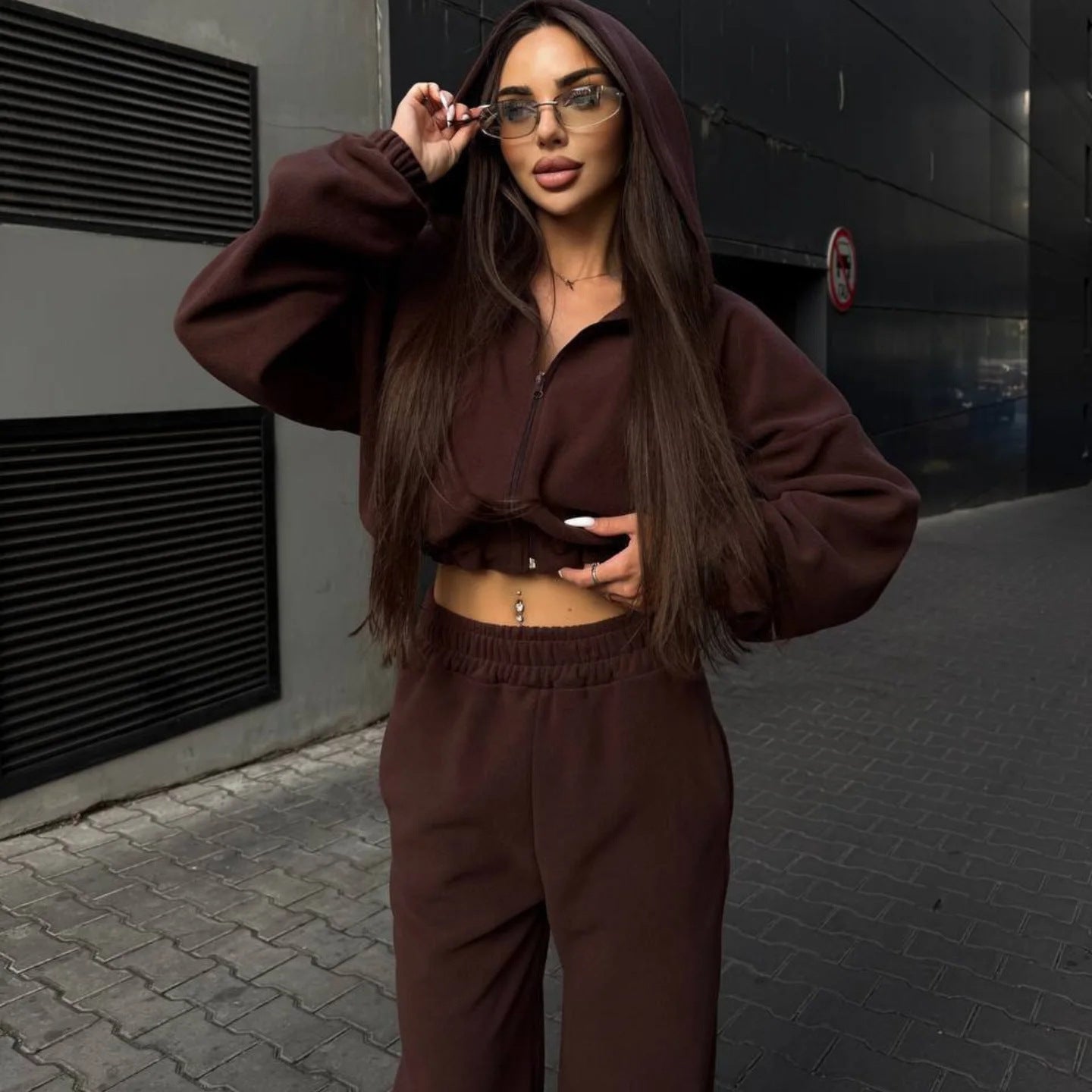 Damen Urbaner Oversized Jumpsuit mit Kapuze