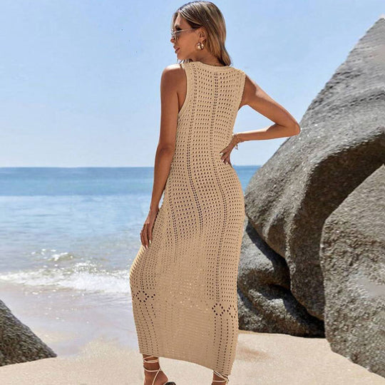 Damen gehäkeltes Sommer-Maxikleid R&B