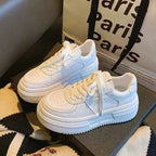 Damen Chunky Sneakers mit dämpfender Plattform und atmungsaktiver Oberflächenstruktur