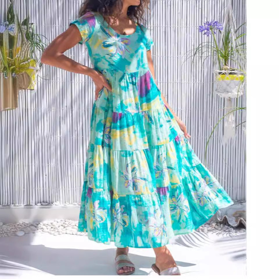 Damen maxikleid mit traumhaften Blumendruck R&B