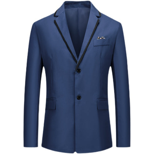 Herren eleganter smoking blazer mit kontrastierenden Details und praktischen Taschen R&B