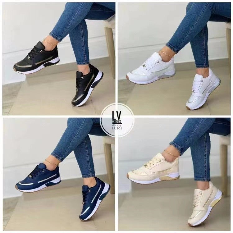 Damen Sportliche Sneakers mit modischem Metallic-Detail und rutschfester Sohle R&B