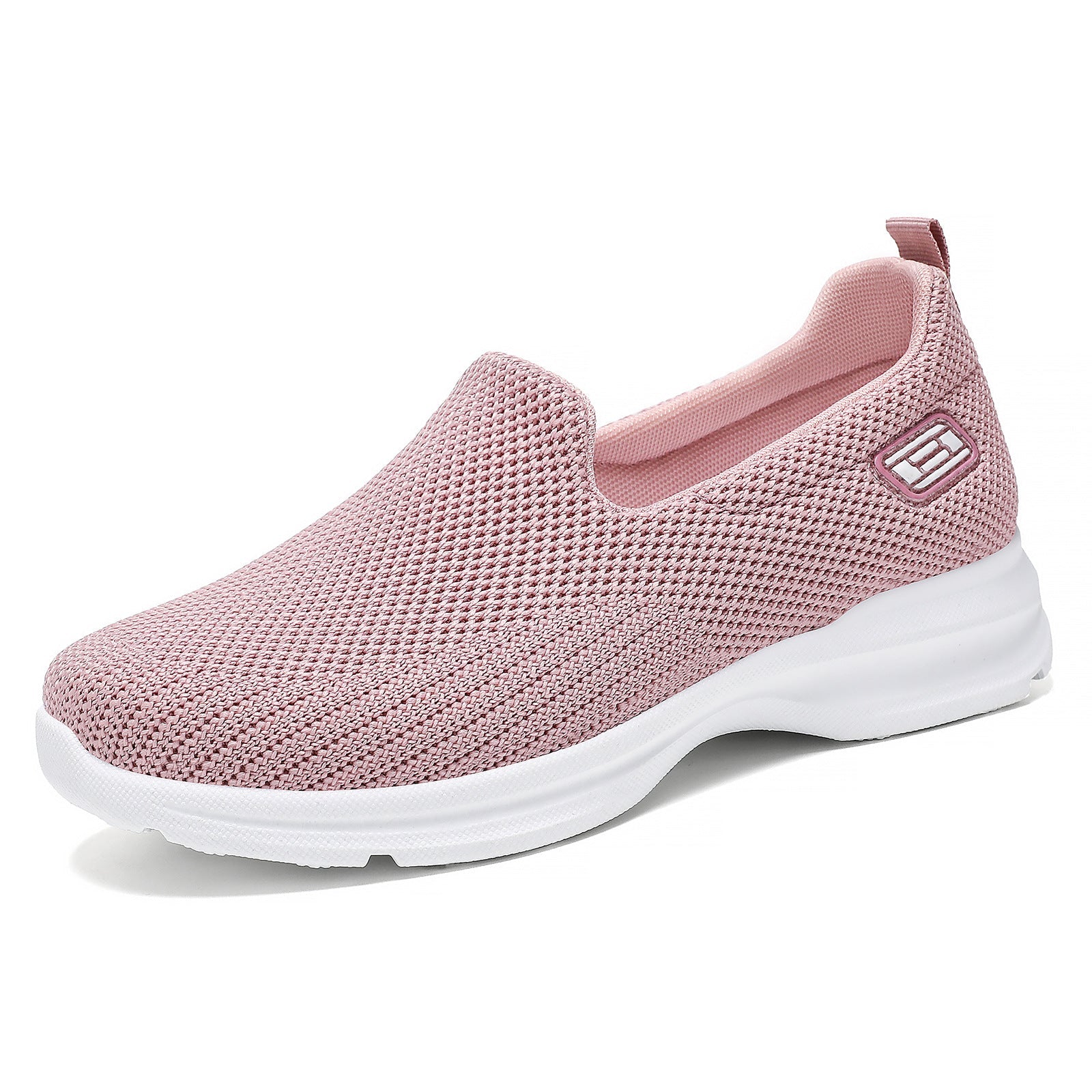 Damen nan nahtloser Strick-Slip-On Walking-Sneaker mit ergonomischer Memory-Fußbett-Einlage R&B