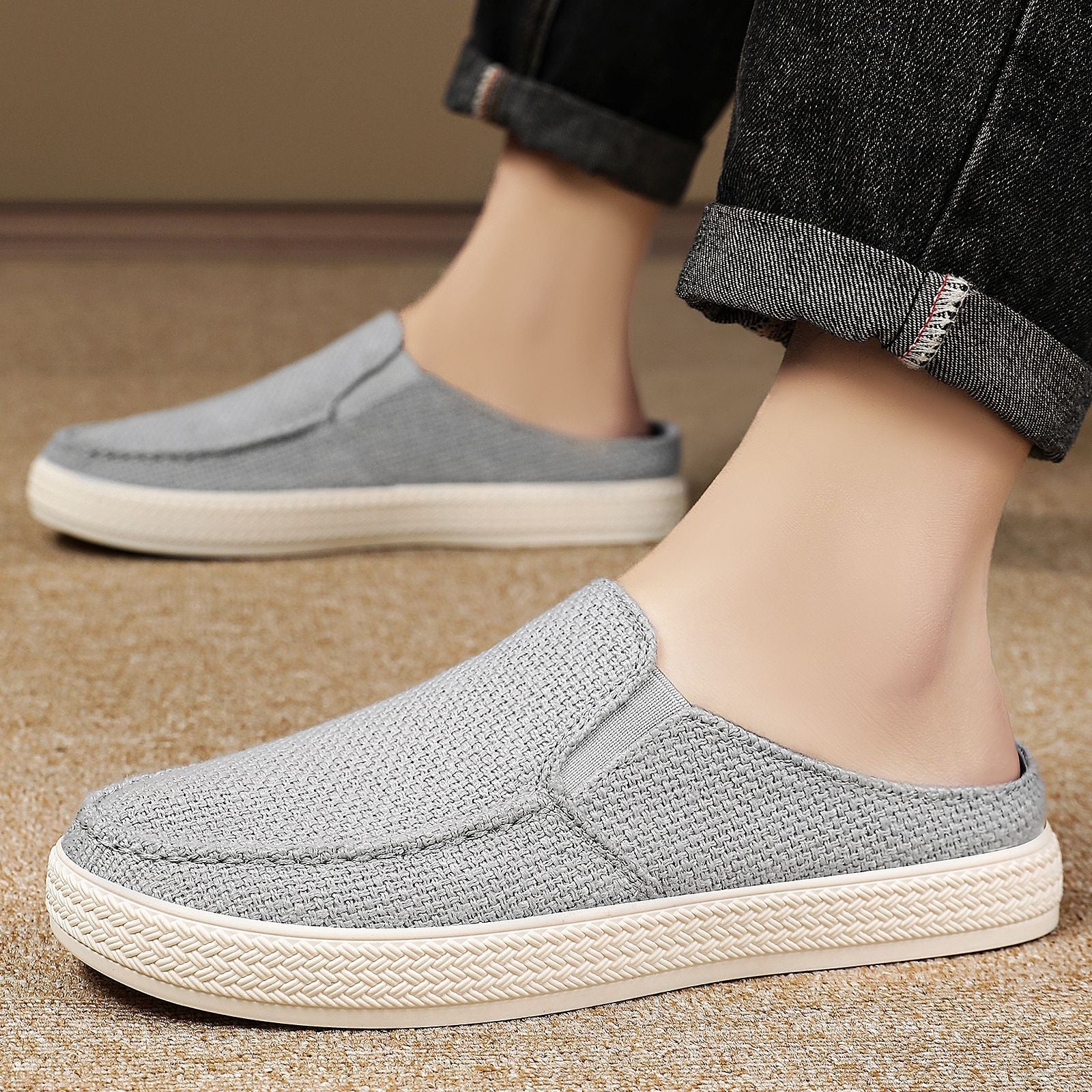 Damen Bequeme Clogs aus atmungsaktivem GewR&Be mit elastischem Futter R&B
