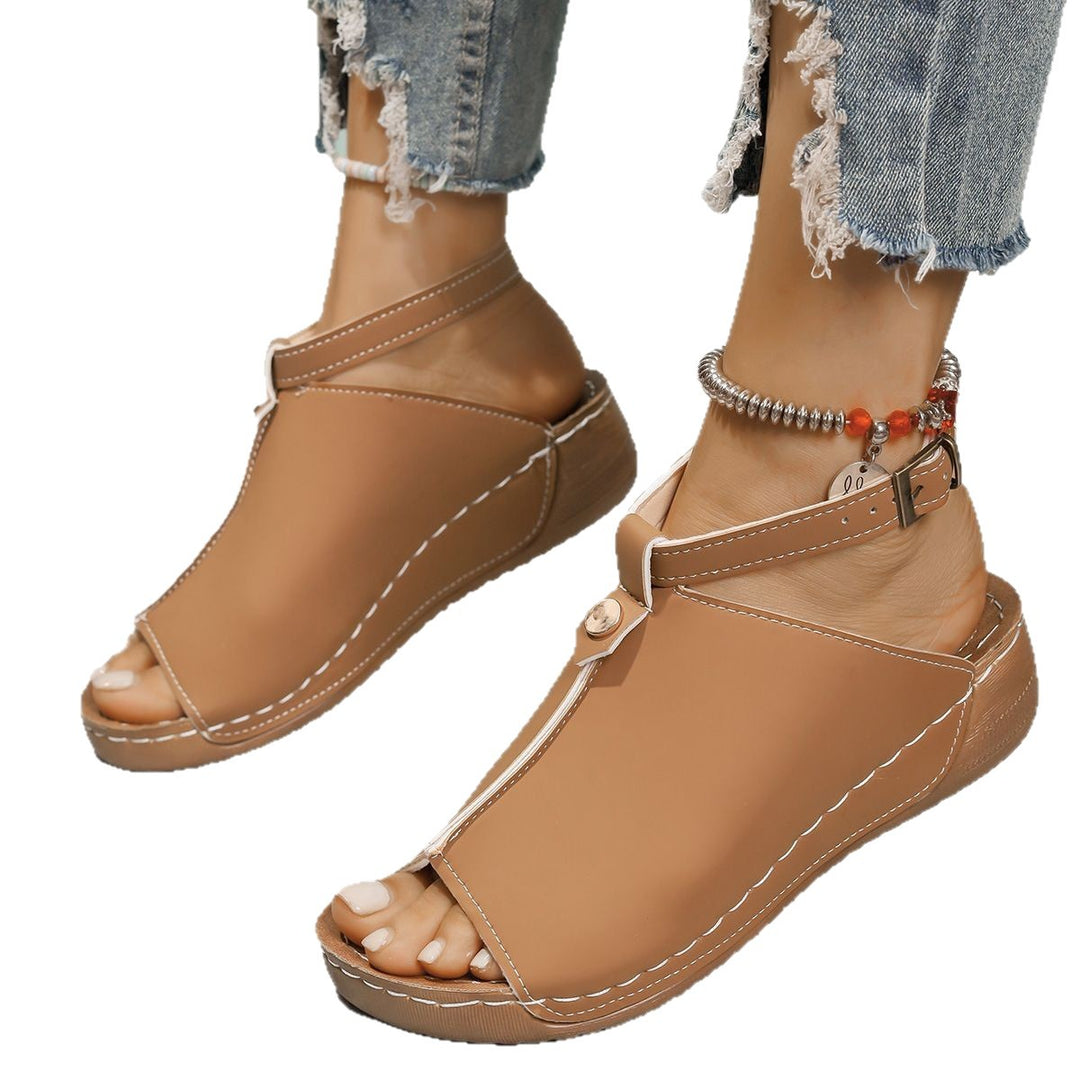 Damen modische Riemchensandalen mit bequemer Zehenöffnung R&B