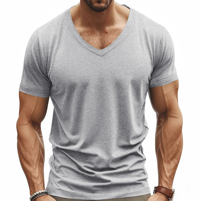Herren Funktions-T-Shirt mit V-Ausschnitt aus atmungsaktivem Material R&B