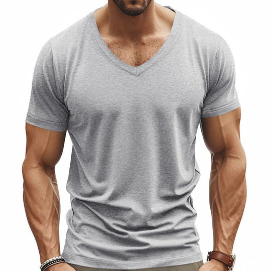 Herren Funktions-T-Shirt mit V-Ausschnitt aus atmungsaktivem Material R&B