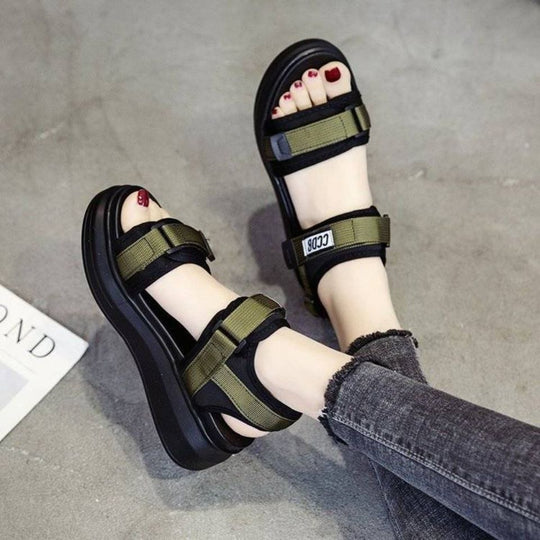 Damen Sportliche Sandalen mit schockabsorbierender Sohle und verstellbaren Riemen R&B
