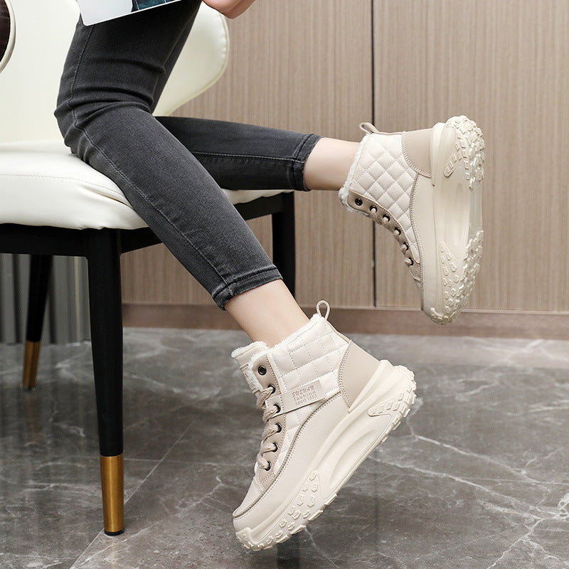 Damen Hohe Sneaker mit kuscheligem Innenfutter und rutschfester Sohle R&B