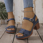 Damen Komfortable Sandalen mit verstellbaren Riemen R&B