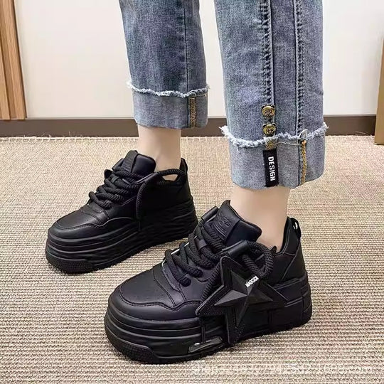 Damen Chunky Sneakers mit innovativem Dämpfungssystem und modischem Sternen-Design R&B