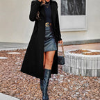 Damen eleganter, langjähriger Trenchcoat mit klassischem Schnitt und schmaler Silhouette