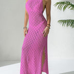 Damen gehäkelter Strandmaxikleid R&B