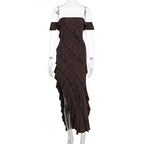 Damen Rüschendes Maxi-Kleid R&B