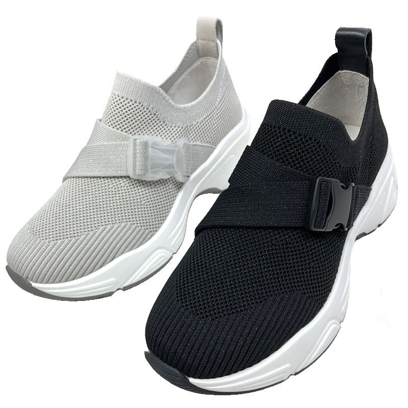 Damen Sportliche Slip-On Sneakers mit elastischem Haltand