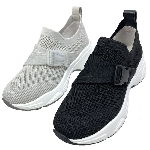 Damen Sportliche Slip-On Sneakers mit elastischem Halteband R&B
