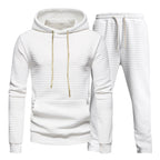 Herren Freizeit-Hoodie und Jogginghose-Set mit strukturiertem Design R&B