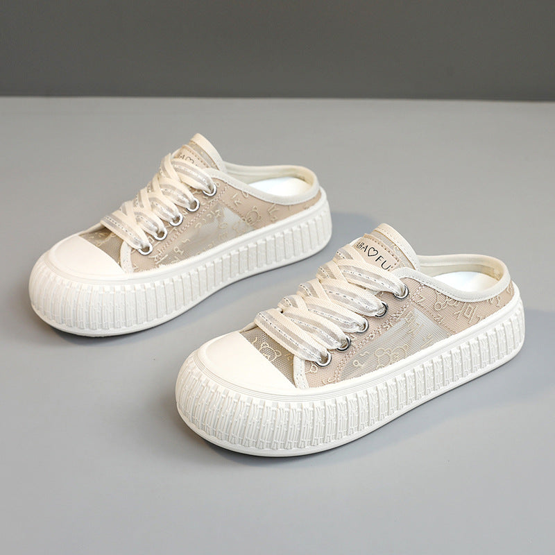 Damen Sneaker mit atmungsaktiver Obermaterialstruktur und elastischem Futter R&B