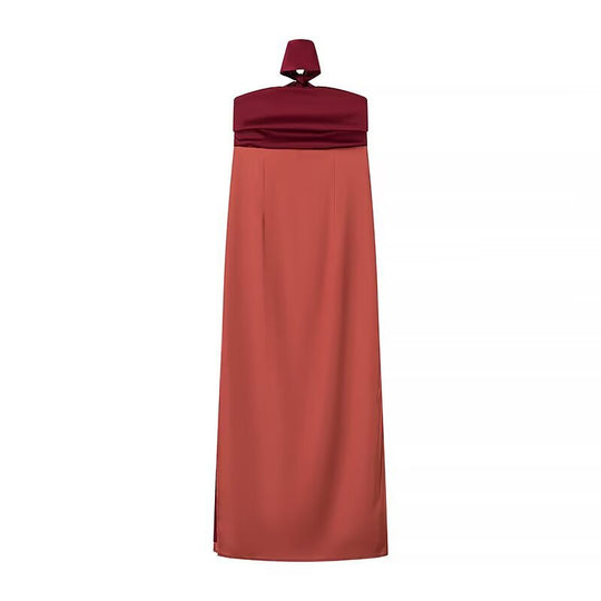 Damen Maxikleid mit schickem Taillenausschnitt und fließendem Design R&B