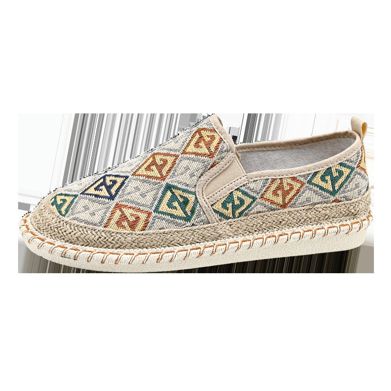 Damen Slip-On Espadrilles mit kunstvoller Stickerei