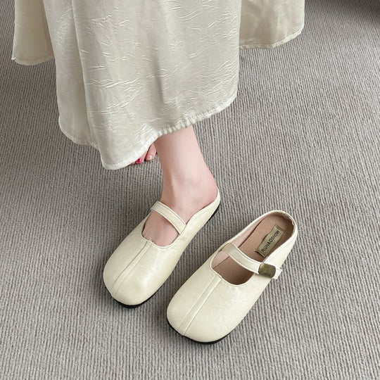 Damen Bequeme Hausschuh-Mules mit verstellbarem Riemen R&B