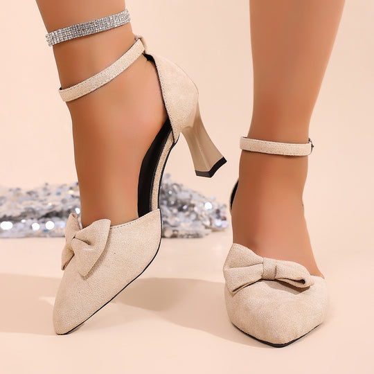 Damen elegante Sling-Pumps mit decorative Schleifenverzierung R&B