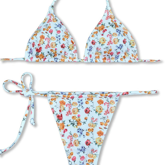 Damen Blumenmuster Bikini R&B
