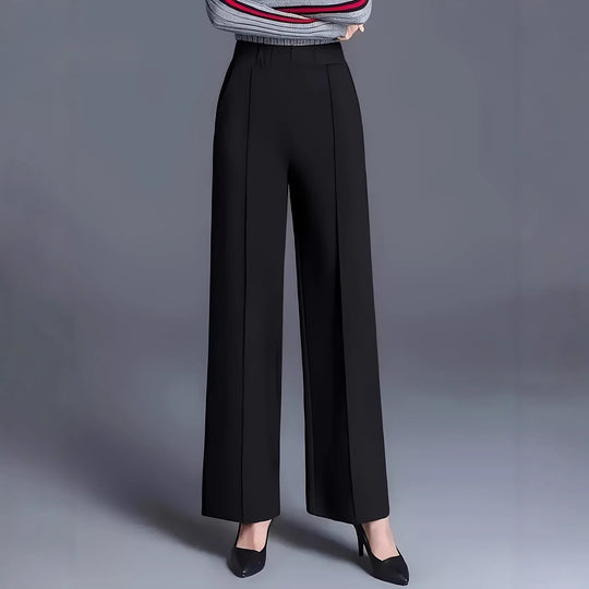 Damen Weite Hochbund-Hose mit eleganten Bügelfalten R&B