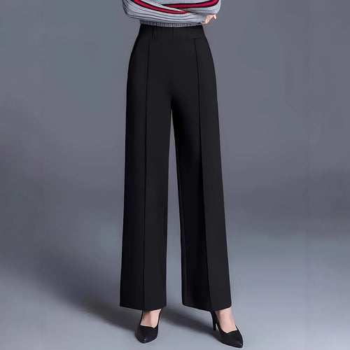 Damen Weite Hochbund-Hose mit eleganten Bügelfalten R&B