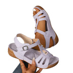 Damen Atmungsaktive Komfort-Sandalen mit verstellbarem Riemen R&B