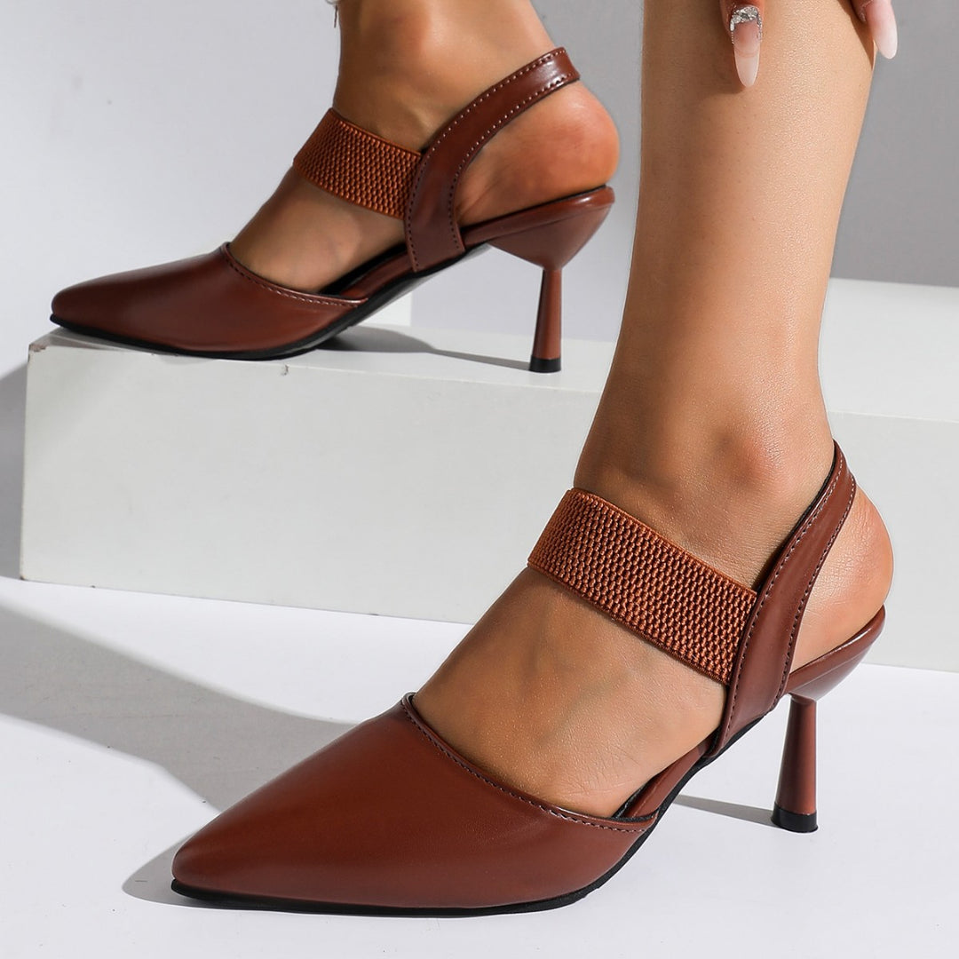 Damen Slingback Pumps mit elastischem Einsatz und elegantem Stiletto Absatz R&B
