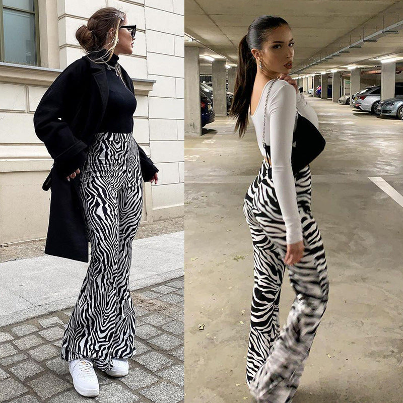 Damen Fashion Jumpsuit mit ZR&Bra-Print und figurbetontem Schnitt R&B