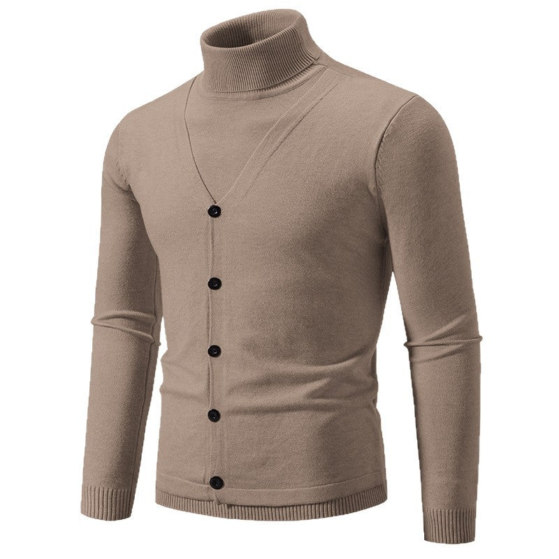 Herren eleganter und kuscheliger Rollkragenpullover R&B