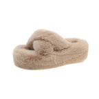 Damen Flauschige Fleece-Pantoletten mit weichem Innenfutter und modernem Design EB