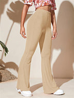 Damen Bootcut-Leggings mit hohem Bund und strukturiertem Design R&B
