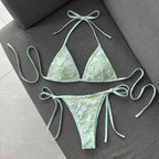 Damen Triangel-Bikini mit luxuriöser Stickerei R&B