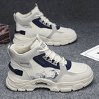Damen Sportliche High-Top Sneakers mit modischem Muster und atmungsaktiver Sohle R&B