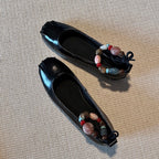 Damen Ballerina-Schuhe mit verspieltem Riemendetail und bequemer Sohle