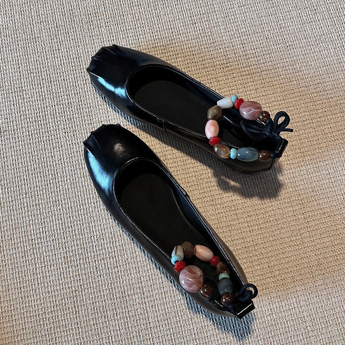 Damen Ballerina-Schuhe mit verspieltem Riemendetail und bequemer Sohle