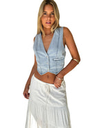 Damen Jeansweste mit elegantem Schnitt und Knopfdetails R&B