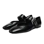 Damen Ballerinas mit Leopardenmuster und dekorativem Riemen R&B