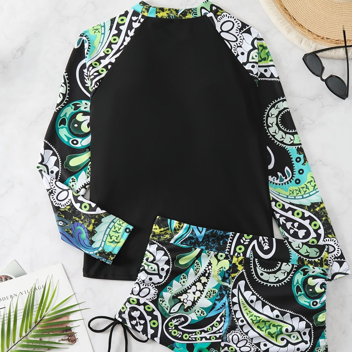 Damen Rashguard mit kurzen Badeshorts R&B