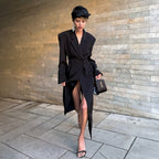 Damen Maxi-Blazer Kleid R&B