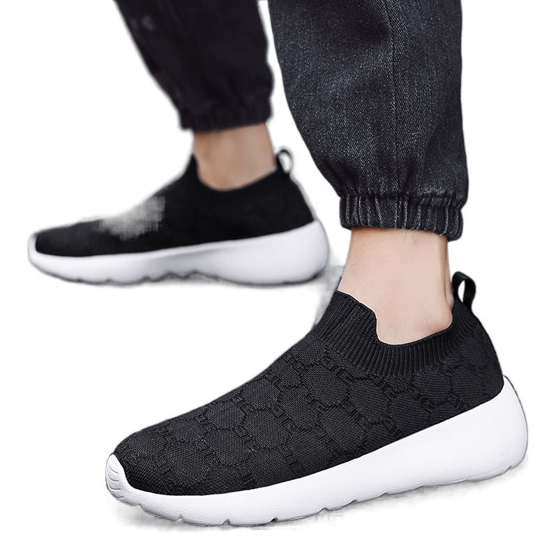Damen Bequeme Strick-Sneaker mit elastischem Kragen R&B