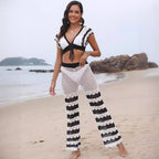 Damen gehäkelte Strandhose R&B